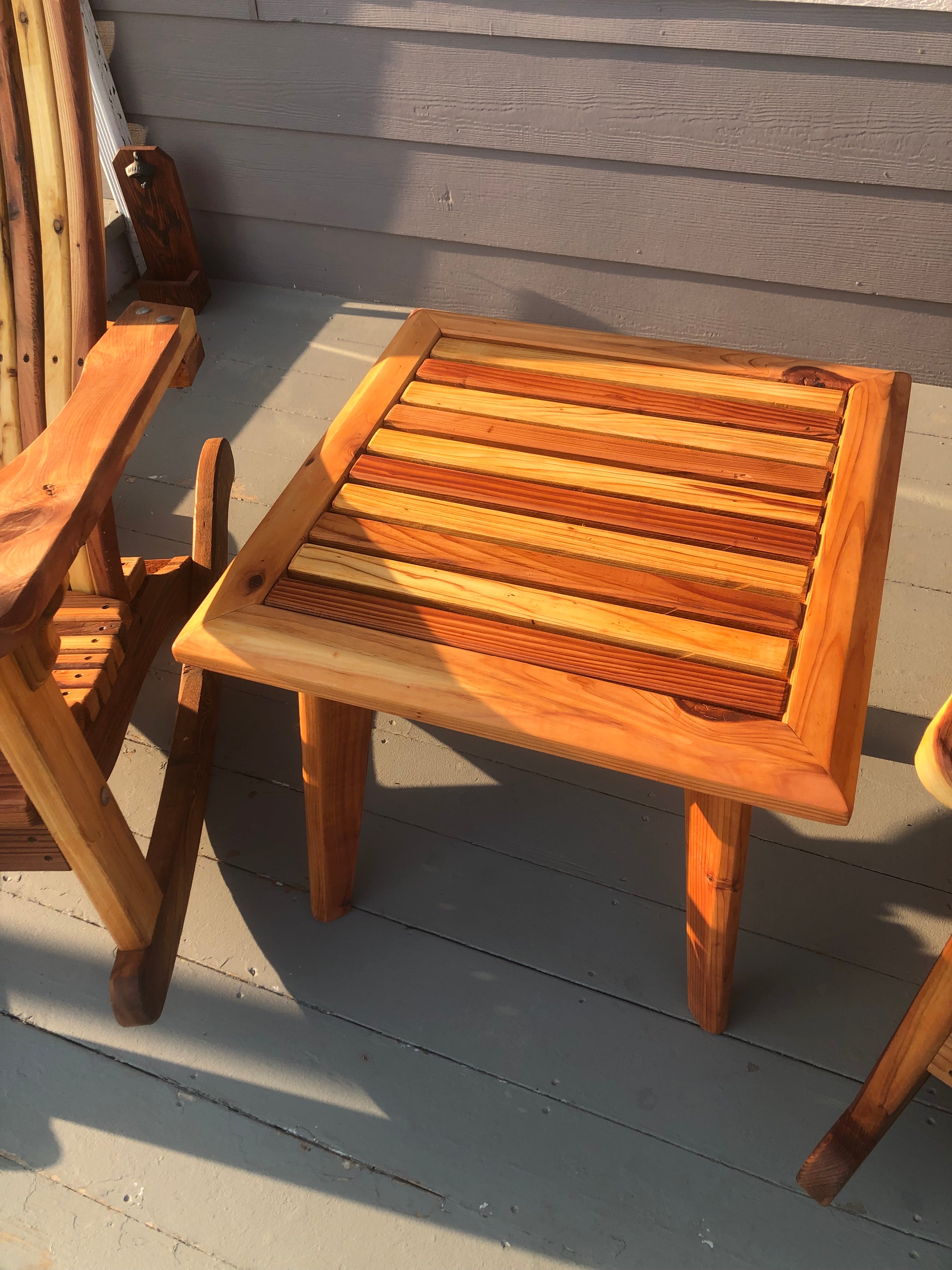 Handcrafted Alaska Cedar Adirondack Rocking Chair