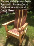 Handcrafted Redwood Adirondack Rocking Chair